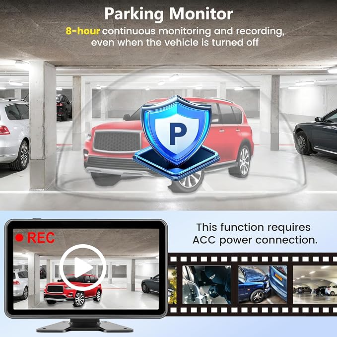 4 Wired Backup Camera System for Truck/RV, 10.1" HD 1080P Plug and Play Touch DVR Quad Split Monitor & 4 Side/Rear Camera Waterproof IR Night Vision Vibration-Proof for Trailer/Tractor/Heavy Equipment
