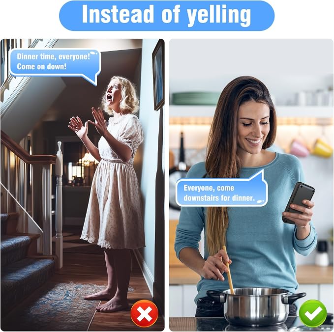 ChunHee Intercoms Wireless for Home, Upgraded Long Standby 16 Channels Caregiver Wireless Intercom System for Elderly 1640ft Portable Intercom Two Way Room to Room Communication Intercom for Home Use
