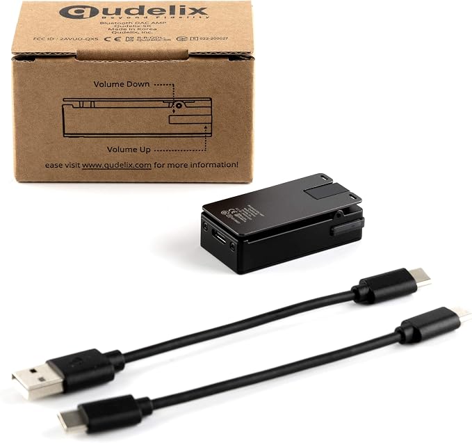 Qudelix-5K Bluetooth USB DAC AMP with LDAC, aptX Adaptive, aptX HD, AAC (Dual ES9219 3.5mm Unbalanced & 2.5mm Balanced Output)