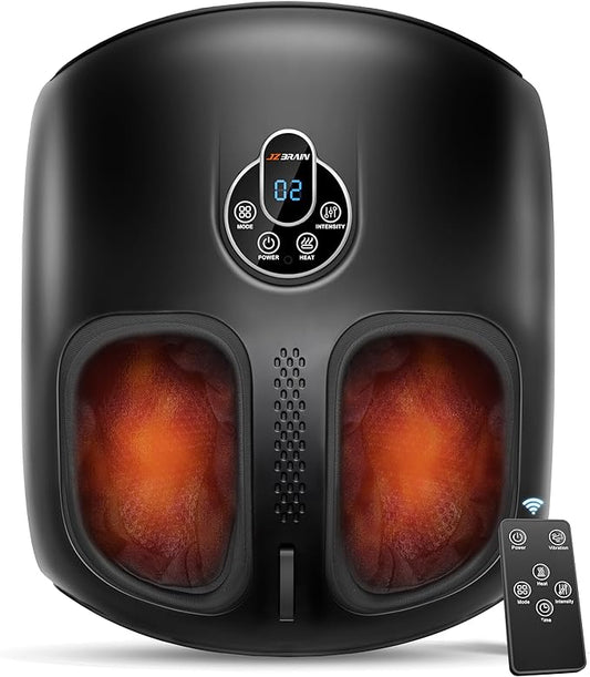 Foot Massager with Heat & Compression for Neuropathy and Tired Feet | Removable liners for easy cleaning, Thoughtful Gift for Family, Friends & Loved Ones
