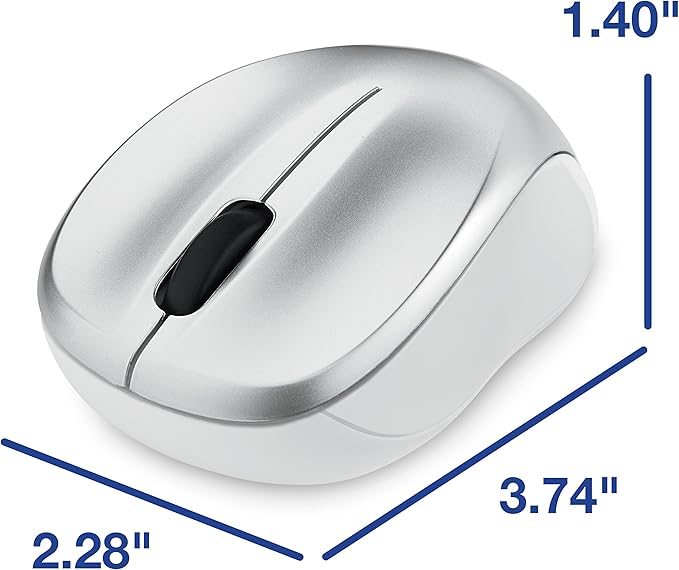 Verbatim Silent Wireless Blue LED Mouse - Silver (Pack of 2)