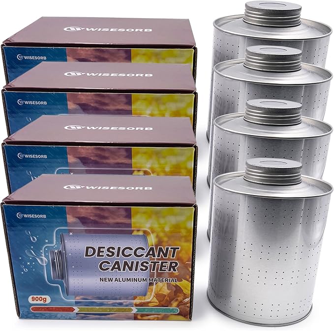 Wisesorb 900 Gram 4 Pack Dehumidifiers for Home, Rechargeable Gun Safe Dehumidifier, Gun Safe Accessories 2 LBS Dehumidifier for Basement, Closet, Garage, Safe, Car, Moisture Absorbers Desiccants