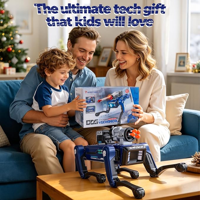 Robot Dog - Interactive STEM Programmable Robotic Puppy with Remote Control & Voice Recognition, 30+ Lifelike Actions, Durable Gift for Boys & Girls Age 6-12