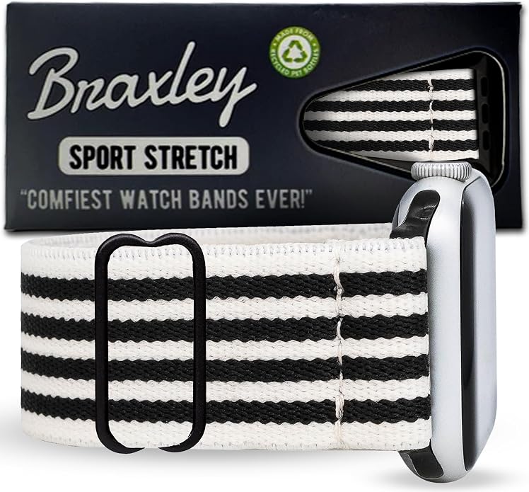 Braxley Bands for Apple Watches - Stretchy and Washable - Adjustable with Apple Watch Bands for Women & Men - Compatible with Apple Watch Series SE Ultra 9 8 7 6 5 4 3 2 1