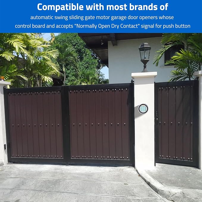 Security Wired Access Control Keypad, Metal Door Keypad, PIN Code & ID Card Key pad, Digital Code Entry Gate Keypad for Garage Door, Swing Sliding Gate Opener, Magnetic Lock and Access Control System