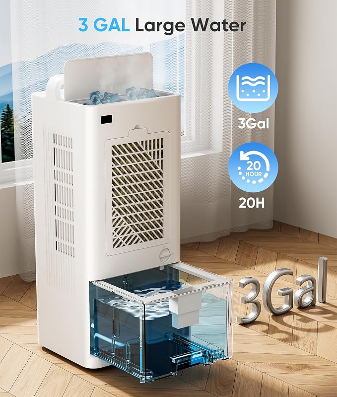 Portable Air Conditioners, Evaporative Air Cooler w/3 Modes & 3 Speeds, 12H Timer for Smart Auto-off, 2-Gal Tank for 20H Cooling,20FT Remote,No Hose Needed,46db Swamp Cooler