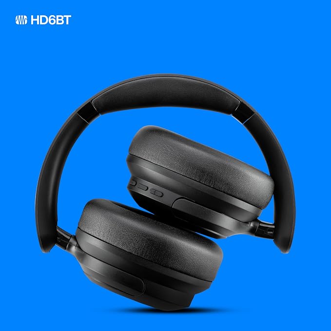 PreSonus Eris HD6BT — Over-Ear Closed-Back Wireless Headphones, Bluetooth, ANC Noise Cancelling, Up to 60 Hours Battery Life, Studio Headphones for Mixing, Monitoring, Recording, Eclipse Black