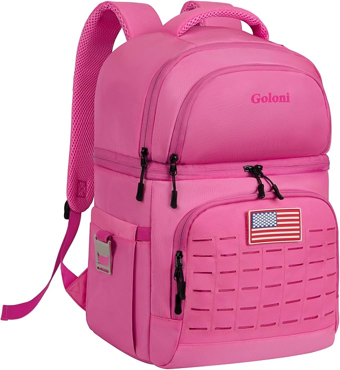 Goloni 40L Insulated Cooler Backpack, Leakproof Lightweight Soft-Sided Cooler with Cooler Compartment