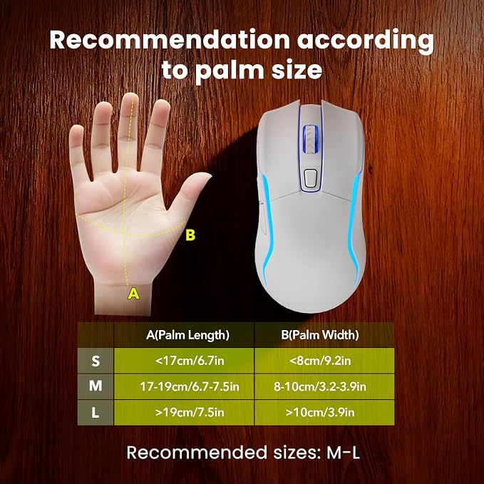 White Keyboard and Mouse Wireless Combo, 4000mAh Rechargeable Backlit Quiet Keyboards mice Set, USB Ergonomic Key Board with Wrist Rest & Phone Holder for PC, Mac, Windows, Natural Soft Typing