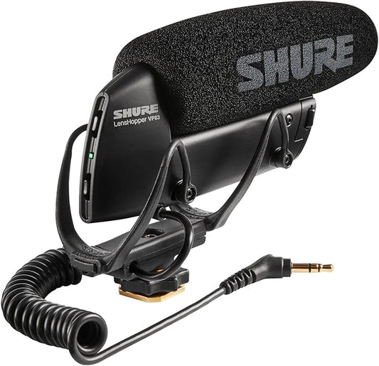 Shure VP83 LensHopper Camera-Mounted Condenser Shotgun Microphone for use with DSLR Cameras and HD Camcorders - Capture Detailed, High Definition Audio with Full Low-end Response