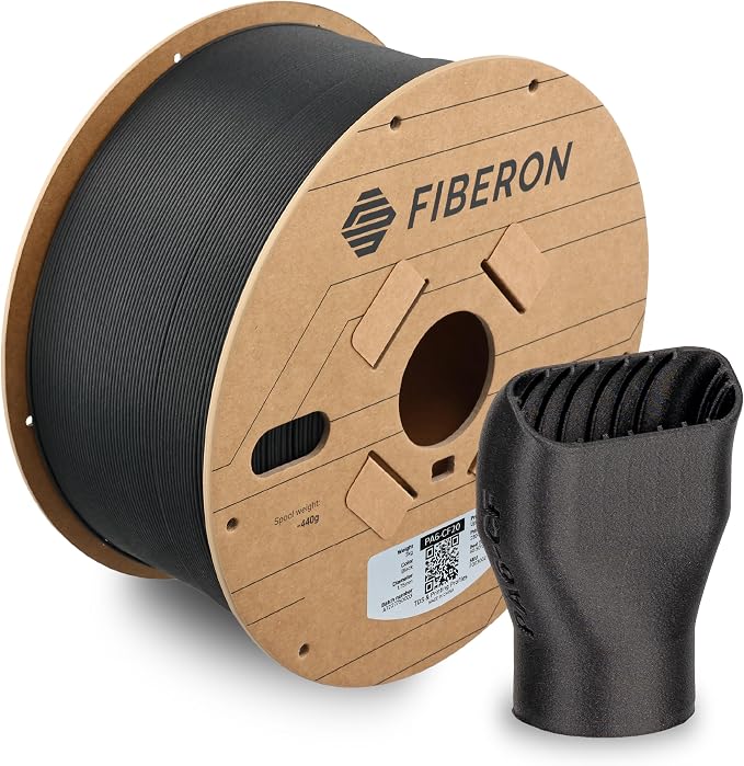 Polymaker Fiberon PA6-CF20 Carbon Fiber Nylon Filament 1.75mm Black 3kg, Fiberon PA6-CF20 Nylon Warp Free 1.75mm 3D Printing Filament