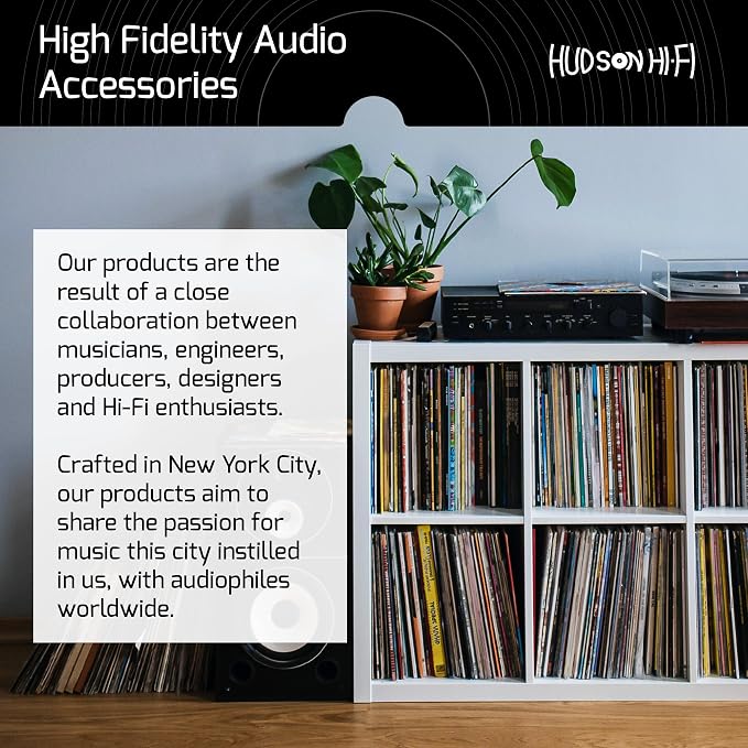 Hudson Hi-Fi Anti-Static Vinyl Record 250 Inner 250 Outer Sleeves - Ultimate LP Protection from Scratches, Dust & Dirt- Acid Free Thick Rice Paper