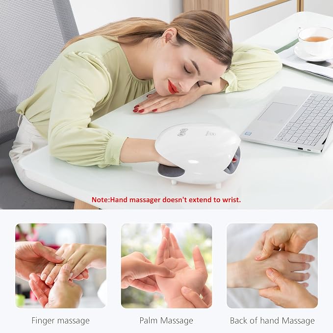 COMFIER FSA Wireless Hand Massager with Heat,3 Levels Compression & Heating,Rechargeable Hand Massager Machine for Carpal Tunnel,【2026】 Gift for Men,Women，HSA