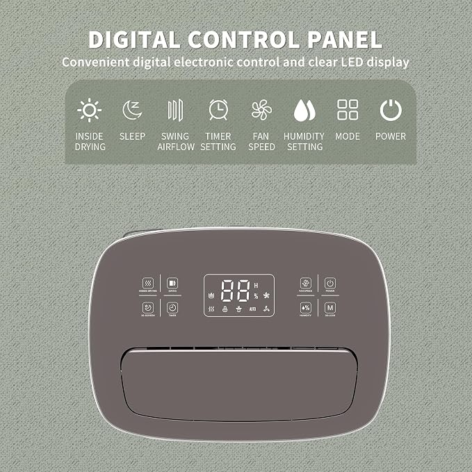 Shinco 86 Pints Dehumidifier for Home and Basements, 5000 Sq.Ft Dehumidifiers with Drain Hose, Auto or Manual Drainage, Auto Defrost, Quietly Remove Moisture, Intelligent Humidity Control, 24HR Timer