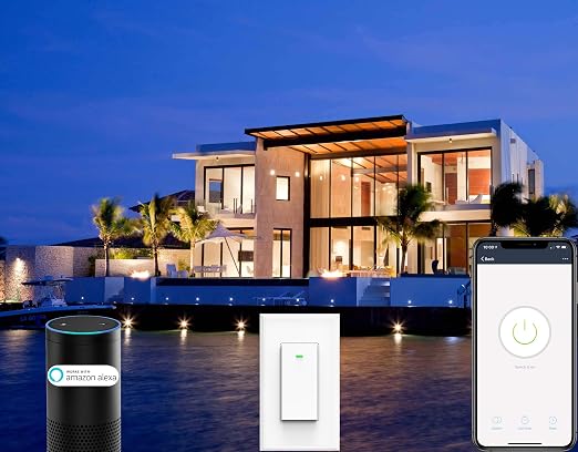 Smart Switch, Works with Alexa and Google Home, Voice control, No hub Required, Timing Synchronization, Suit for 1/2/3/4 Group Type Switch Box Micmi, Neutral wire required, Smart light switch 2pack
