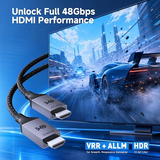 [Designed for Xbox Certified] Cable Matters Unidirectional Active 8K @60Hz Fiber Optic HDMI Cable 32.8 ft / 10m - Supporting 8K@60Hz 4K@120Hz HDR - Designed for Xbox, Compatible with PS5, Apple TV, PC