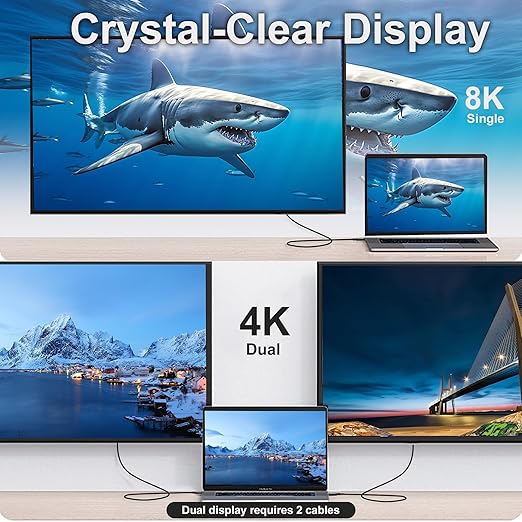 Short USB-C Thunderbolt 4 Cable - 240W Right Angle, 40Gbps Data & 8K Video, Compatible with USB4, Thunderbolt 3 & USB-C