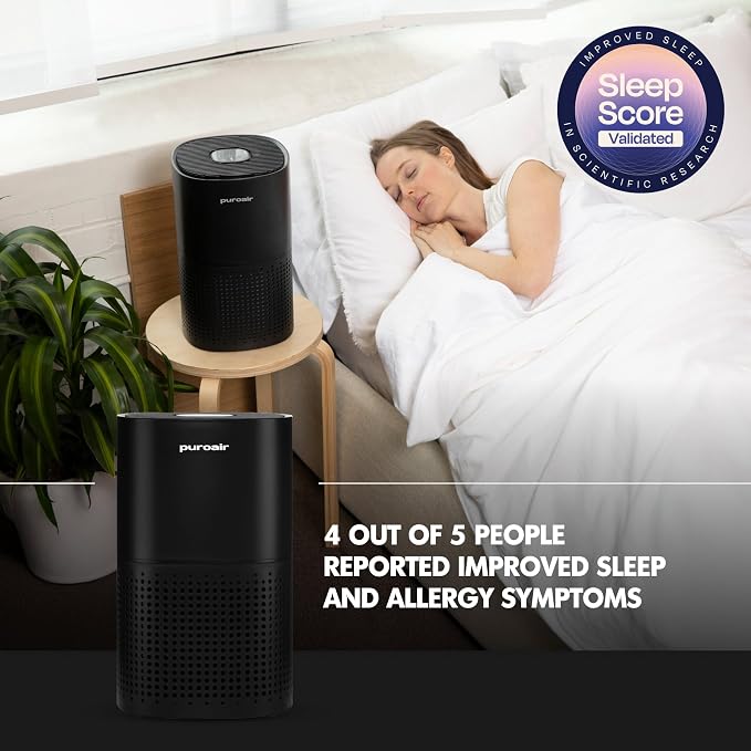 PuroAir 240 HEPA Air Purifiers for Home Pets Air Cleaner up to 1,000 Ft² - HEPA Filter + CarbonTech up to 500X Stronger - Cleans Air Fast - Auto, Sleep Modes Air Purifiers for Bedroom, Office, Dorm