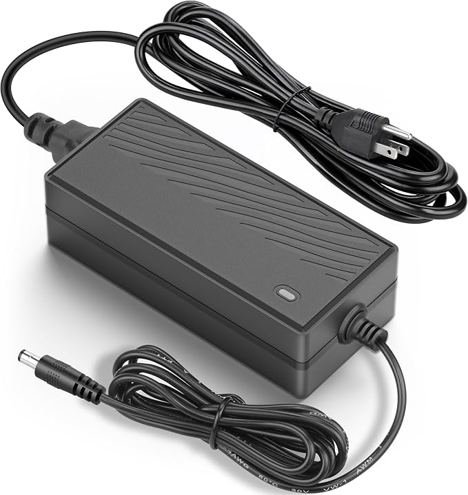ALITOVE Upgraded 24V Power Supply 5A GaN 120W AC DC Adapter 100~240V to DC 24V Transformer Converter 5 Amp 4A 3A with 5.5 * 2.5mm/2.1mm DC Plug for AMS-2-Pro LED Strip Light CCTV Cameras