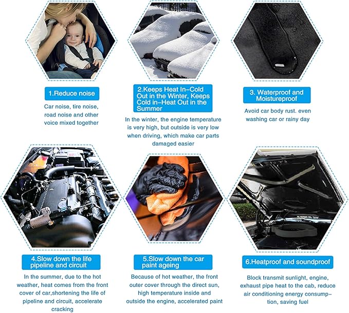uxcell Car Studio Sound Acoustic Absorption Heatproof Wave Foam Deadener Mat 59.1"x39.4" 16.1sqft