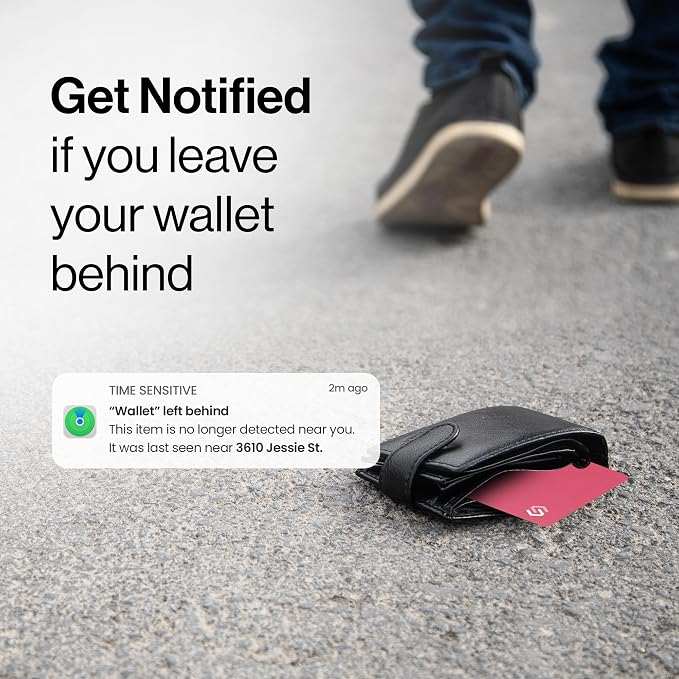 SPOTMINDERS Apple MFi Certified Credit Card Wallet Tracker PRO Pink (iOS Only) & Wireless Charging Pad Works with Apple Find My Rechargeable Tracking Card Gifts for Women IP68 0.07in Slim Item Finder