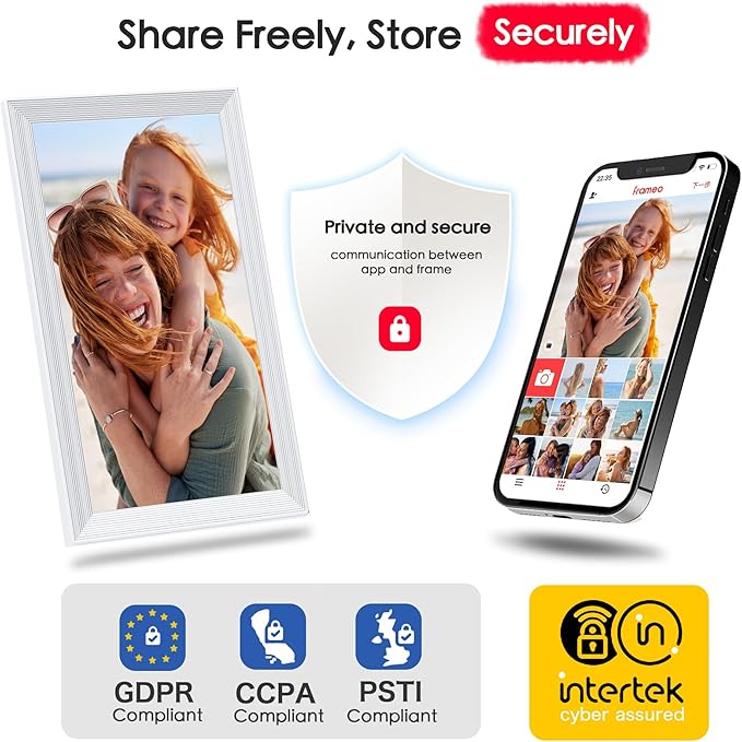 Digital Picture Frame, Frameo 15.6 inch Large Digital Photo Frame WiFi, 1920*1080 IPS FHD Touchscreen, 32GB Storage, Instant Share Pictures Video, Photo Frame Electronic, House Warming, Gift for Mom