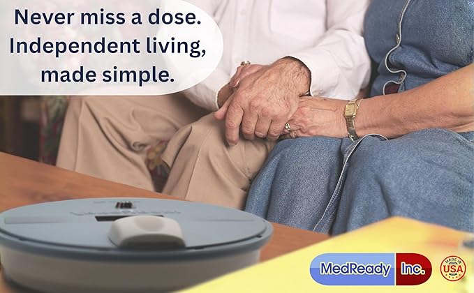 Cellular Monitored Pill Dispenser (MR-357FL) — Automatic 28-Day Medication Organizer, Sound & Flashing Light Caregiver Alerts, No Wi-Fi or Landline Needed, Made in USA
