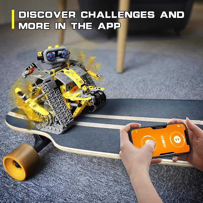 Mibido 5in1 Remote & App-Controlled Robot Dinosaur Building Kit, Educational STEM Projects Coding Set Christmas Birthday Creative Gifts for Kids Aged 6 7 8 9 10 11 12+
