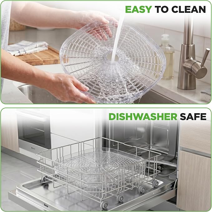 Nutrichef Food Dehydrator Machine | Dehydrates Beef Jerky, Meat, Food, Fruit, Vegetables & Dog Treats | Great For At Home Use | High-Heat Circulation for Even Dehydration | 5 Easy to Clean Trays
