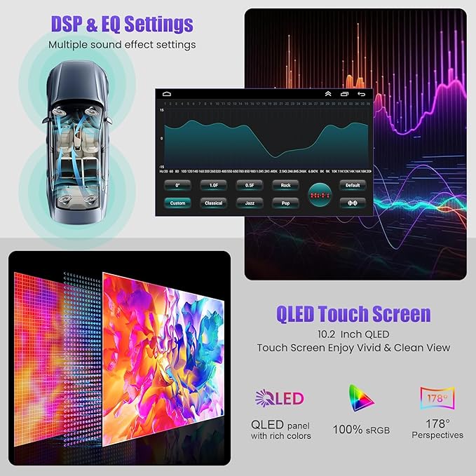 Android 14 4GB+64GB Car Radio Stereo for Chevrolet Silverado & GMC Sierra 2014-2018(Without Bo-se System), Support Wireless Carplay&Android Auto,Bluetooth/FM Radio,Back Up Camera&SWC