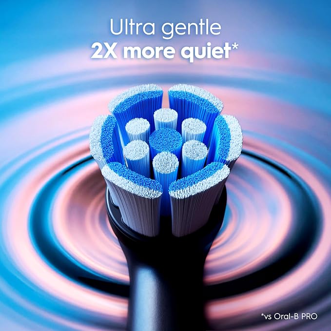 Oral-B Rechargeable Electric Toothbrush, iO2, 3 Cleaning Modes, Automatic Pressure Sensor to Protect Gums, Pure White