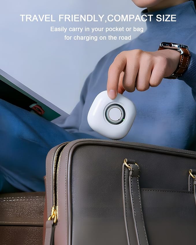 Portable Charging Case Compatible with Oura Ring 4 Charger, Fits All-Sized Ring Gen 4, Up to 10 Ring Charges,White (Official Charger NOT Included)