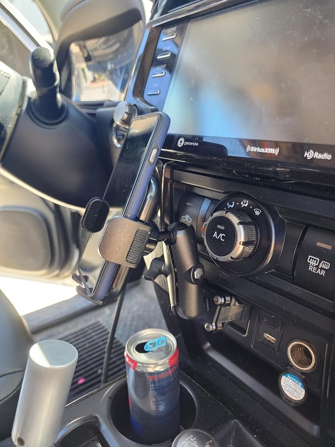The Original Stubby Smash Phone Mount Kit w/Basic Phone Holder for 5th Gen 4Runners | 1" RAM Compatible Ball Mount for Dashboard Cubby | 5th Generation 4Runner Phone Holder | Made in the USA