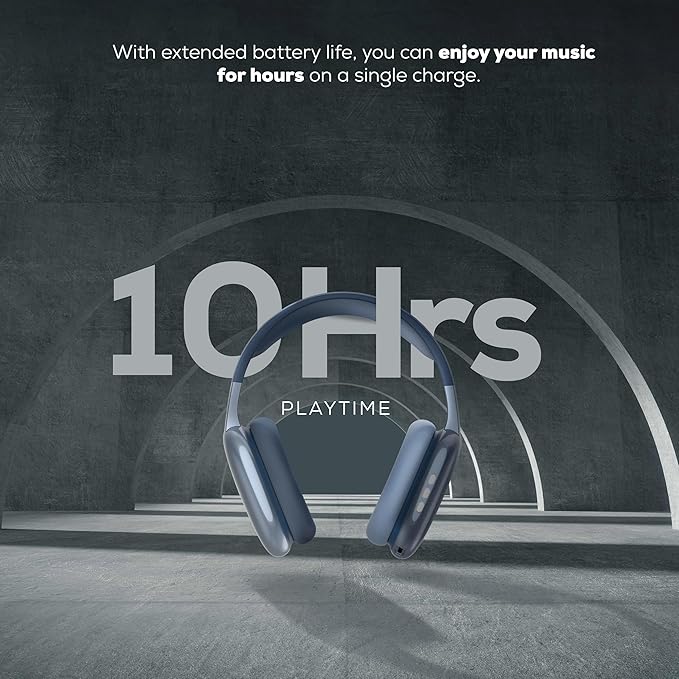 Gabba Goods Wireless Over Ear Bluetooth Headphones with Microphone - Wireless Headset -Noise Reduction - Bluetooth, Wired,Built in Micro SD for Travel, Home, Work TV,PC,Gaming,Cellphone (Blue)