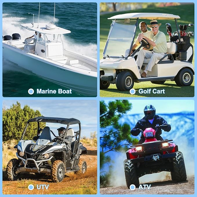 Herdio 4 Inch 240W Boat Marine Bluetooth Speakers Waterproof Outdoor Speakers for Golf Cart ATV UTV RZR Camper Tractor Boat Truck Jeep Courtyard Powersports,2 Pairs (Black)
