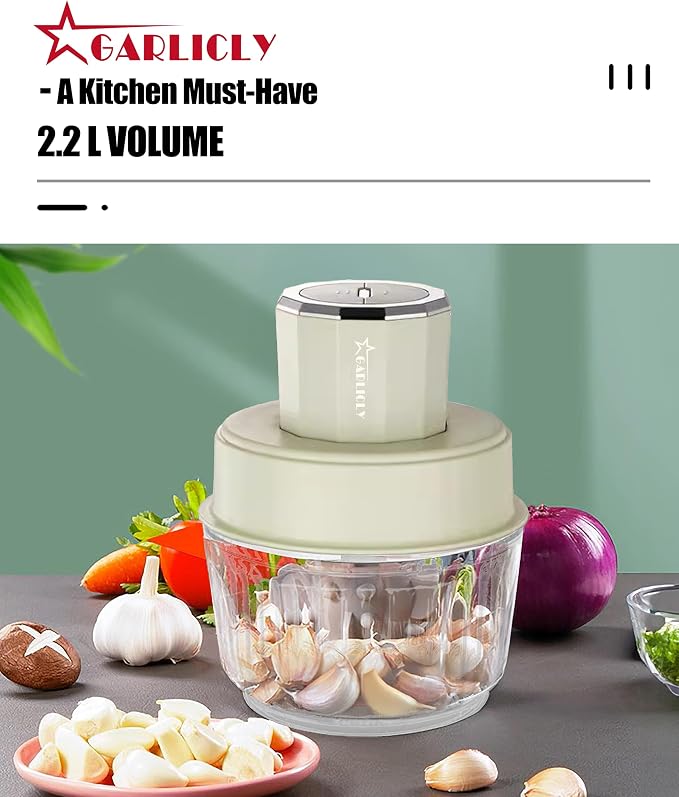 Professional Electric Garlic Peeler | 2026 Automatic Garlic Peeling Machine| 300W Instant Skin removal | 2.2L Large Volume | Can be used for food processing (blade included) | Designed in USA