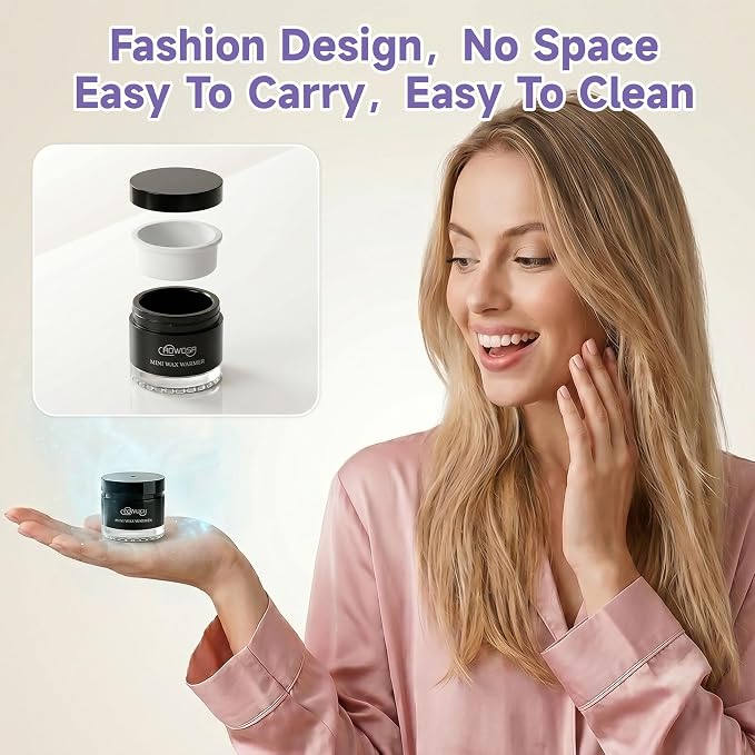 Nose Waxing Warmer Men, Mini Wax Warmer for Nose Eyebrow Ear Hair Removal, Portable Wax Melter USB Fast Heat Smart Constant Temp, for Home Travel Use