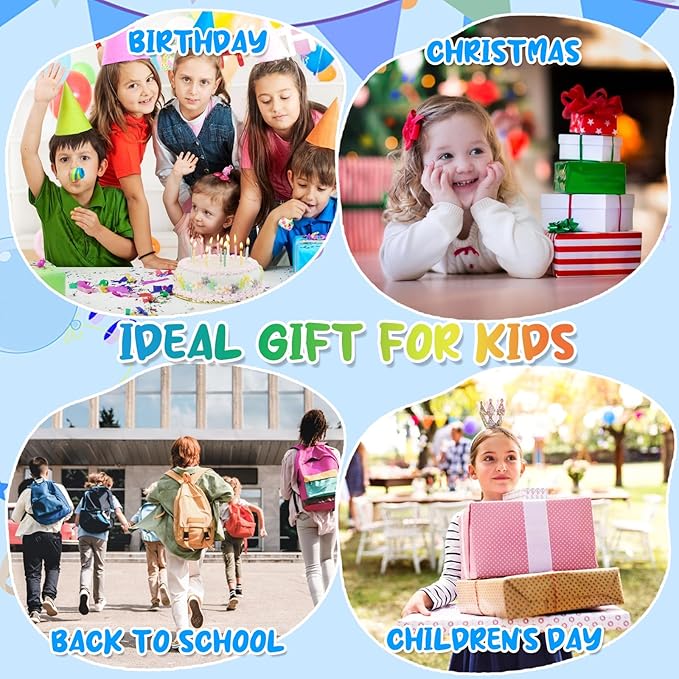 10 Inch LCD Writing Tablet Colorful Writing Board for Kids Learning Drawing Pad Educational Toy Gift for Toddlers(Pink+Blue)