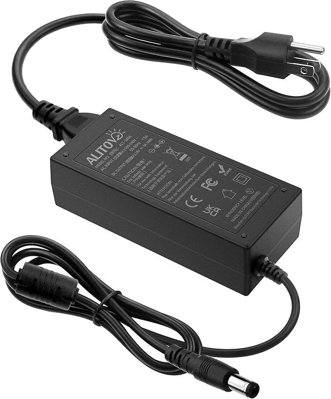 ALITOVE 24V 6A Power Supply Adapter Converter 100-240V AC to DC 24 Volt 144W 6Amp 5A 4A Transformer with 5.5x2.5mm Plug for AMS-2-Pro LED Strip Light CCTV Camera Monitor Massage Chair DC Pump