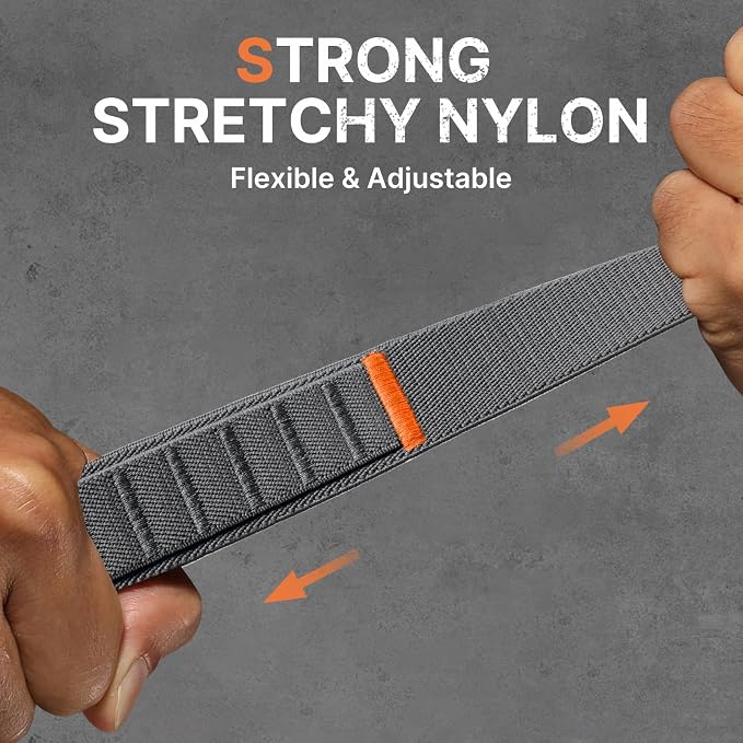 Bandletic Compatible with Garmin Fenix 8 51mm 7X 6X 5X Watch Band - 26mm Quick Fit Rugged Nylon Strap for Fenix 7X 6X Pro/5X Plus/3/3 HR/Instinct 2X Solar 3 50mm /Enduro/Quatix 7X/Tactix 8/Epix Pro 2