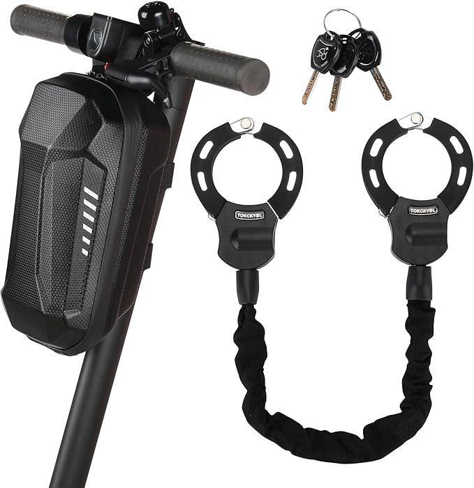 Heavy Duty Scooter Lock - 8mm Anti-Theft Chain Lock with 3 Keys, 94cm Weatherproof Security Lock for Electric Scooters, Bikes, Motorcycles