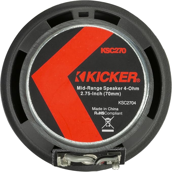KICKER 51KSC2704 KS-Series 2.75" Midrange Speakers, 4-Ohm, Pair