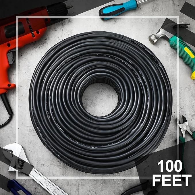 Hoolerry Solid Sprinkler System Wire 18 Gauge Irrigation Wire with UV Resistant PVC Jacket Sprinkler Cable for Underground Irrigation Field Central Control System 30v Ul Listed(18/5, 100 Ft)