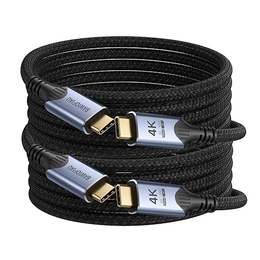 Long USB-c Cables 2 Pack 10FT, 100W Fast Charging, 20Gbps SuperSpeed USB 3.2 Gen 2x2, 4K@60Hz Video, Compatible with Thunderbolt 4/3