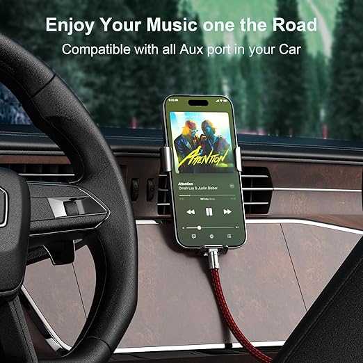USB C to 3.5mm Audio Aux Jack Cable 6.5FT, Type C to 3.5mm Headphone Car Stereo Cord Compatible with iPhone 17 16 15 Pro Max Air, Samsung Galaxy S25 S24 S23 S22 S21 Note 20