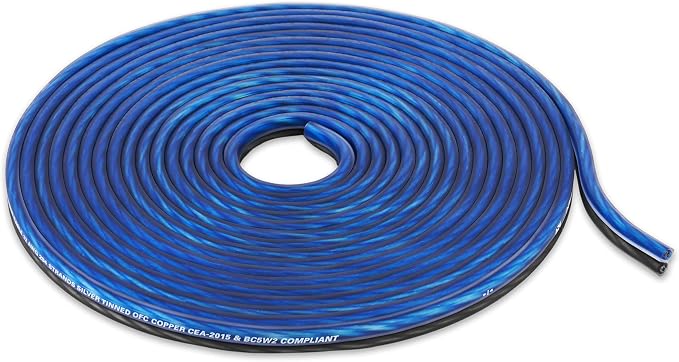 NVX XAPK0 1/0 Gauge OFC Amplifier Wiring Kit | 100% Oxygen-Free Copper Power & Speaker Wire | Supports Up to 4000W | Tinned OFC, ANL/Mini-ANL Fuse Holder, Pre-Terminated Terminals