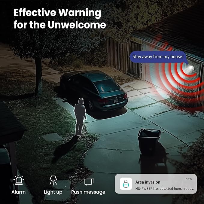 Hugolog 3K 5MP Outdoor Indoor Security Cameras for Home Security, Home Camera with Starlight Color Night Vision,Built-in Spotlight,Motion Detection,2-Way Talk,US Cloud & Local Storage,Works with Alexa