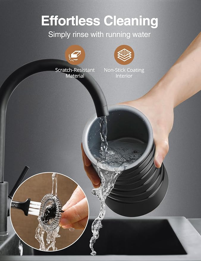 Milk Frother, Paris Rhône 4-in-1 Milk Steamer and Frother, Hot & Cold Foam Milk Warmer with Temperature Control, Auto Shut-Off Frothers for Coffee, Latte, Cappuccino, Macchiato