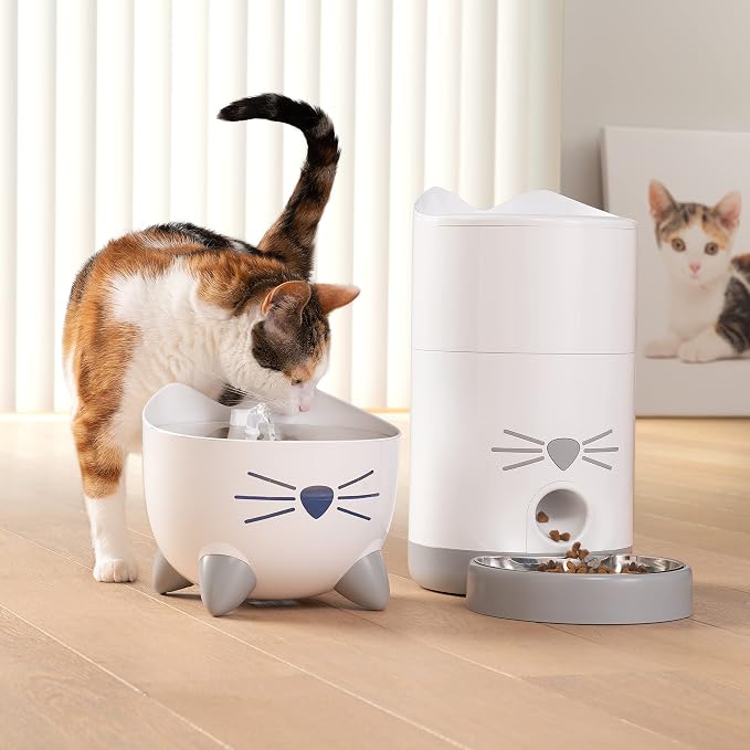 Catit - PIXI Smart Feeder - Automatic Cat Food Dispenser - Timed Pet Feeder for Cats with Dry Food Dispenser, Dessicant Bag, Portion Control, WiFi Enabled