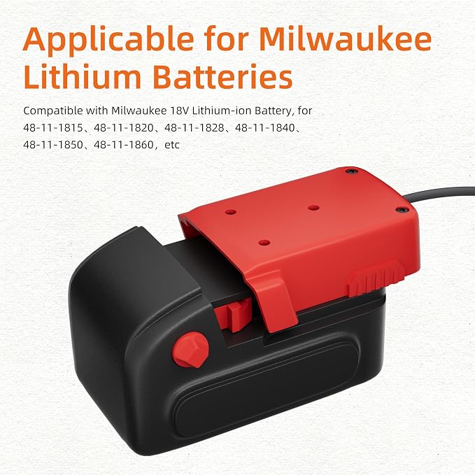 Starlink Mini Mil.Waukee 18V Battery Adapter, Starlink Mini DC Power Cable Adapter Accessories for Mil.Waukee Battery Charger 3.2FT 18AWG Cord Plug and Play 1M